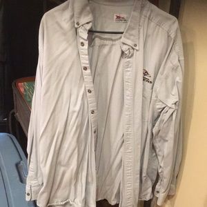 Men’s button up denim w/Ravens logo euc